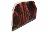 Free-Standing Polished Tiger Iron Stromatolite - Ga #222115-2